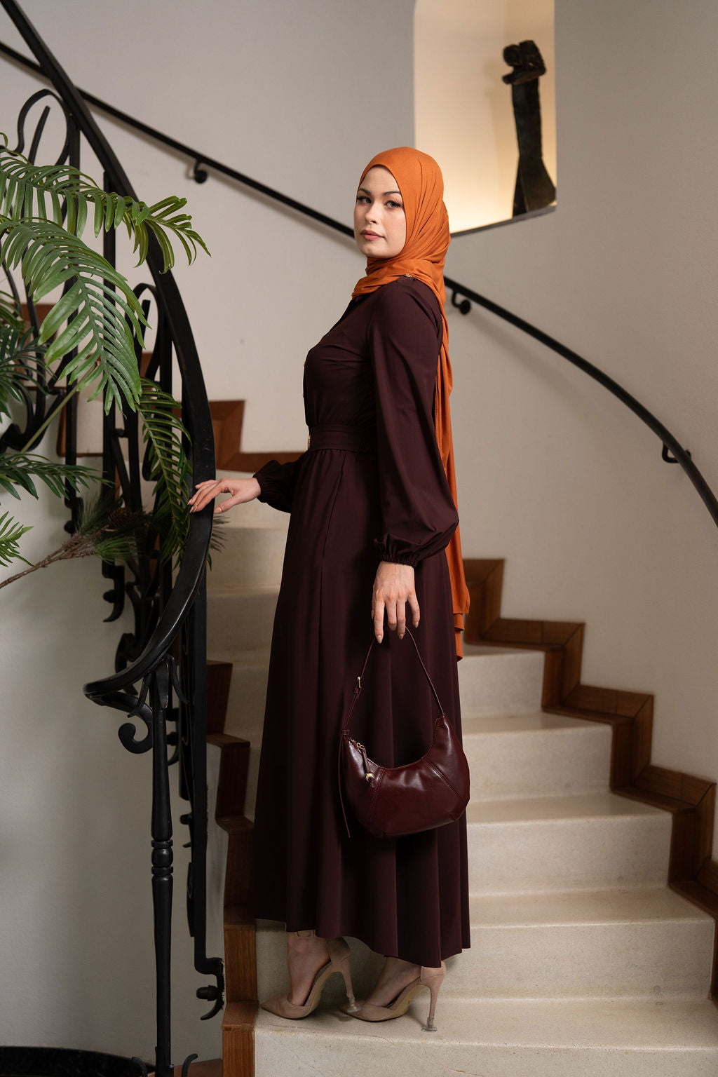 Travel Jersey Dress - Burgundy