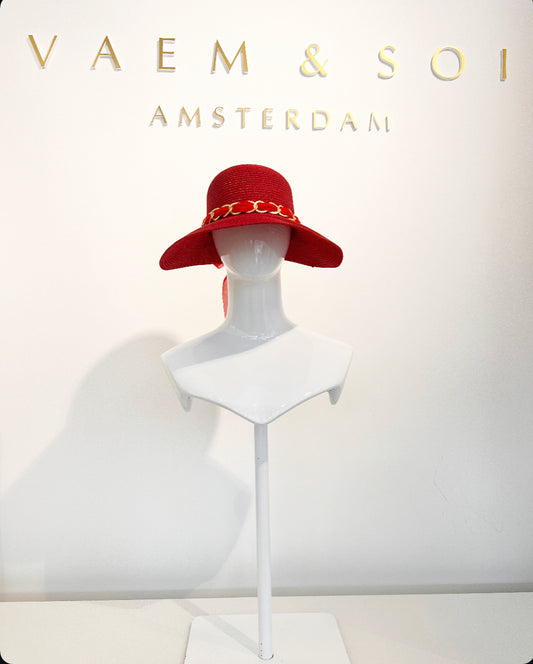 Hat red x Chain