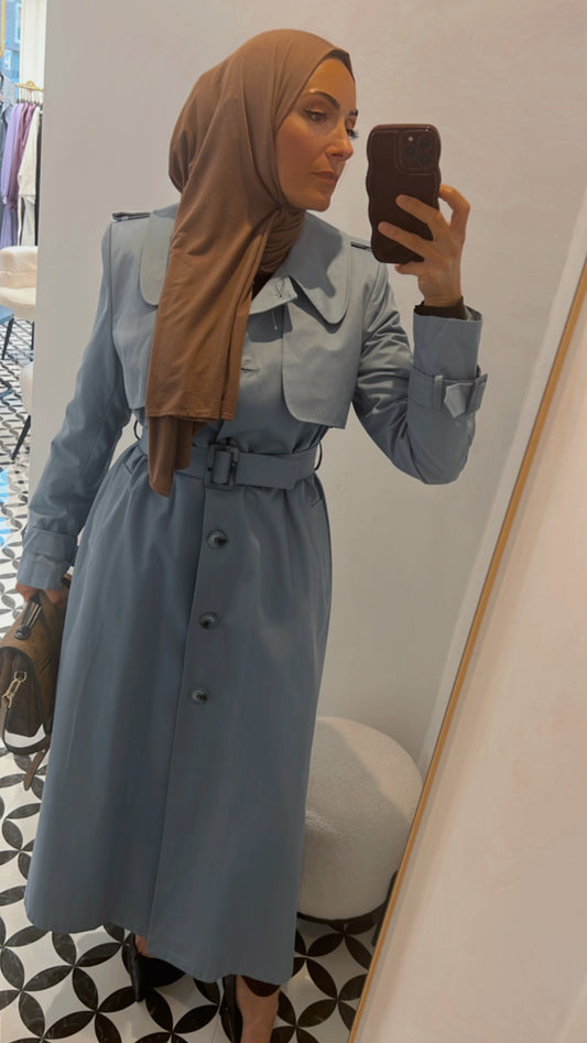 Trench coat Pastel blue