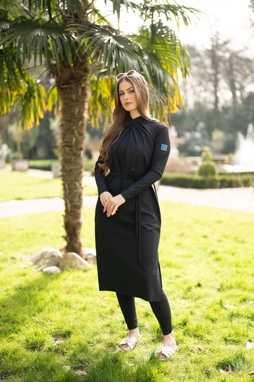 Mia swim tunic /maxi length - Black