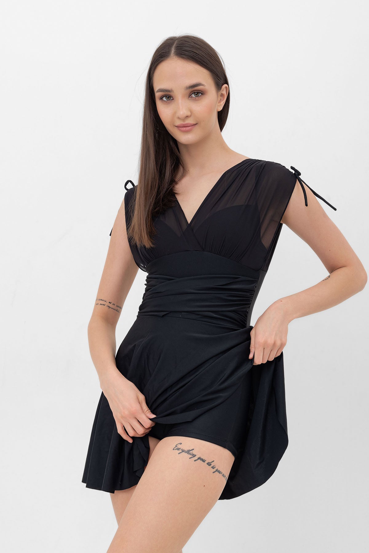 Shazia swim-dress black