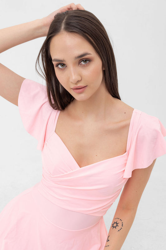 Sisi swim-dress candyfloss