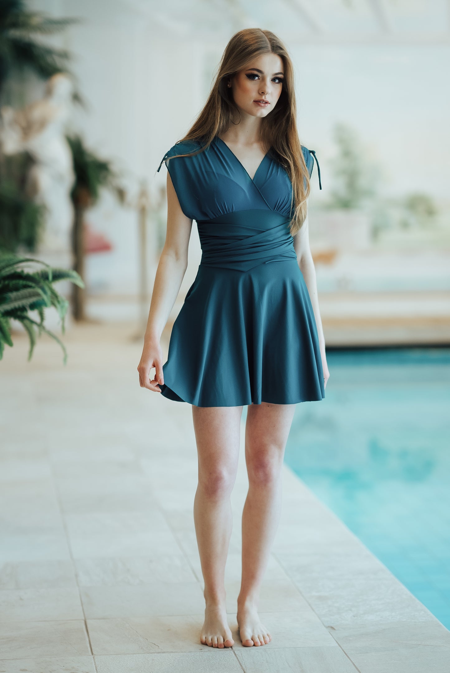 Shazia swim-dress turquoise