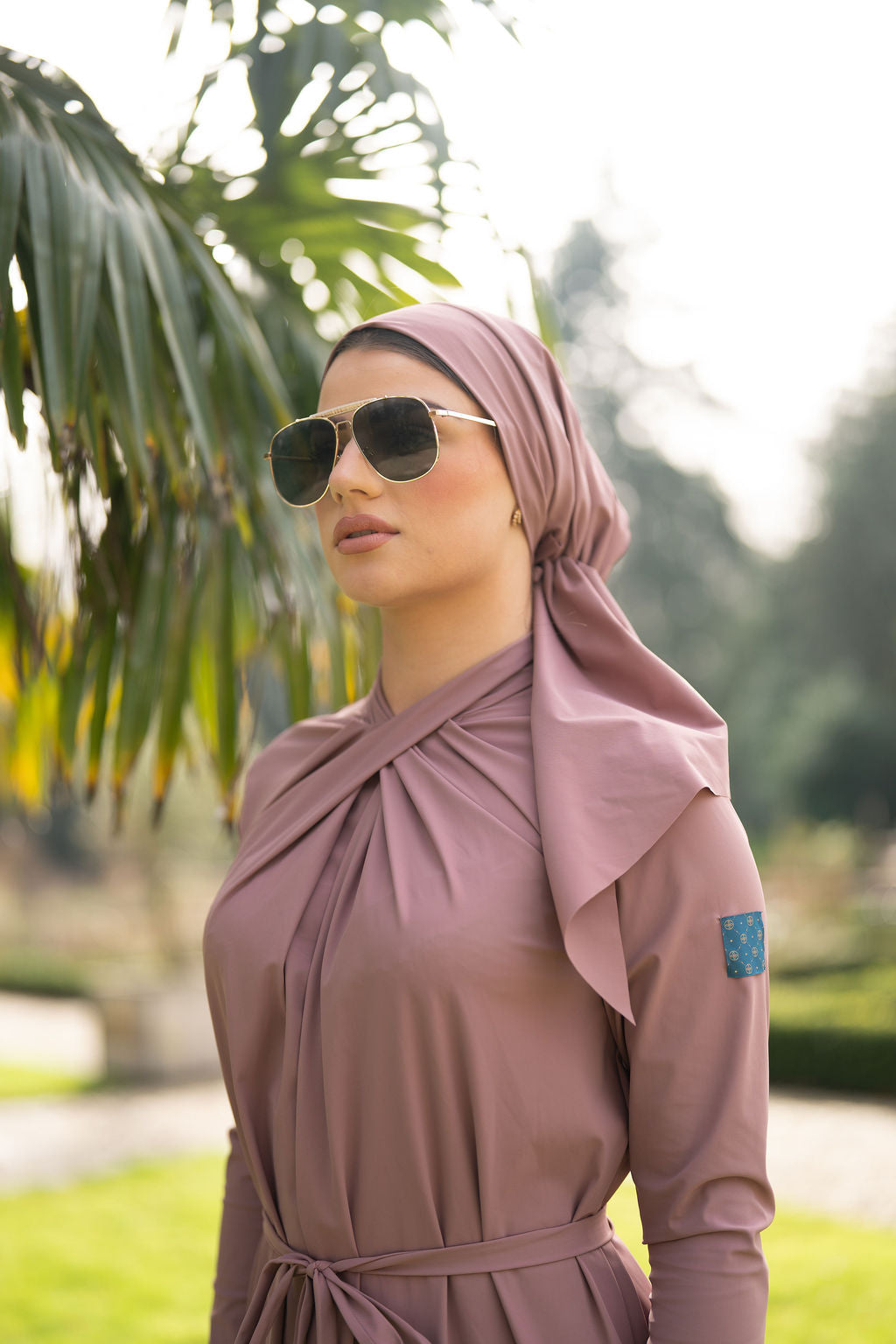 Swim turban - Old rose