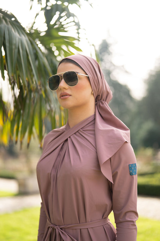 Swim turban - Old rose