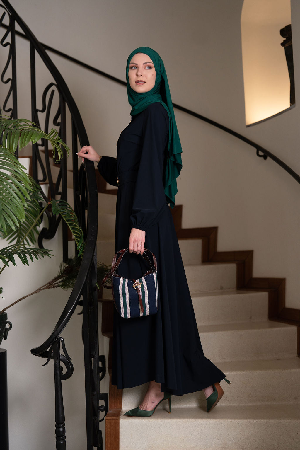 Travel jersey dress - Deep navi