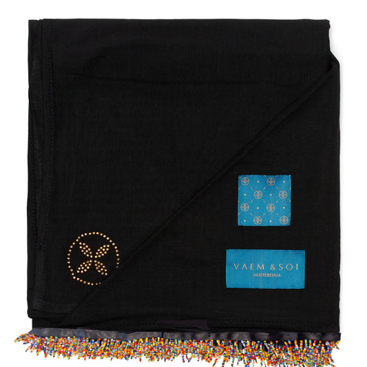 Bamboo black X beads