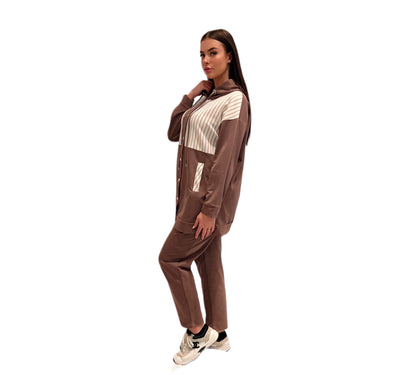 Jogging stripe taupe