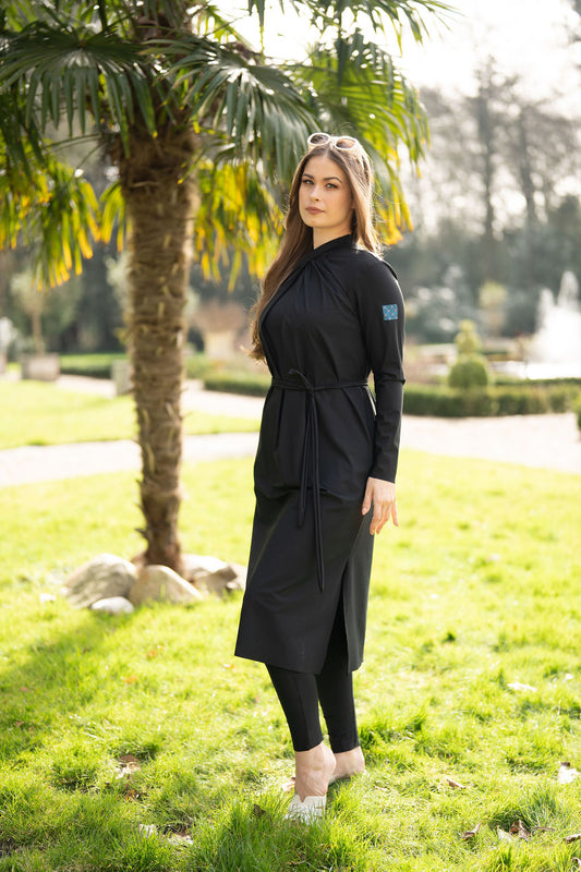 Mia swim tunic /maxi length - Black