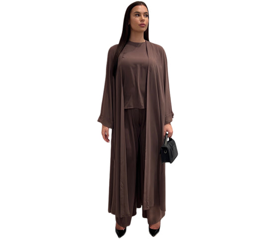 Abaya three piece Taupe