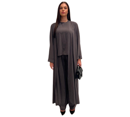 Abaya three piece anthracite