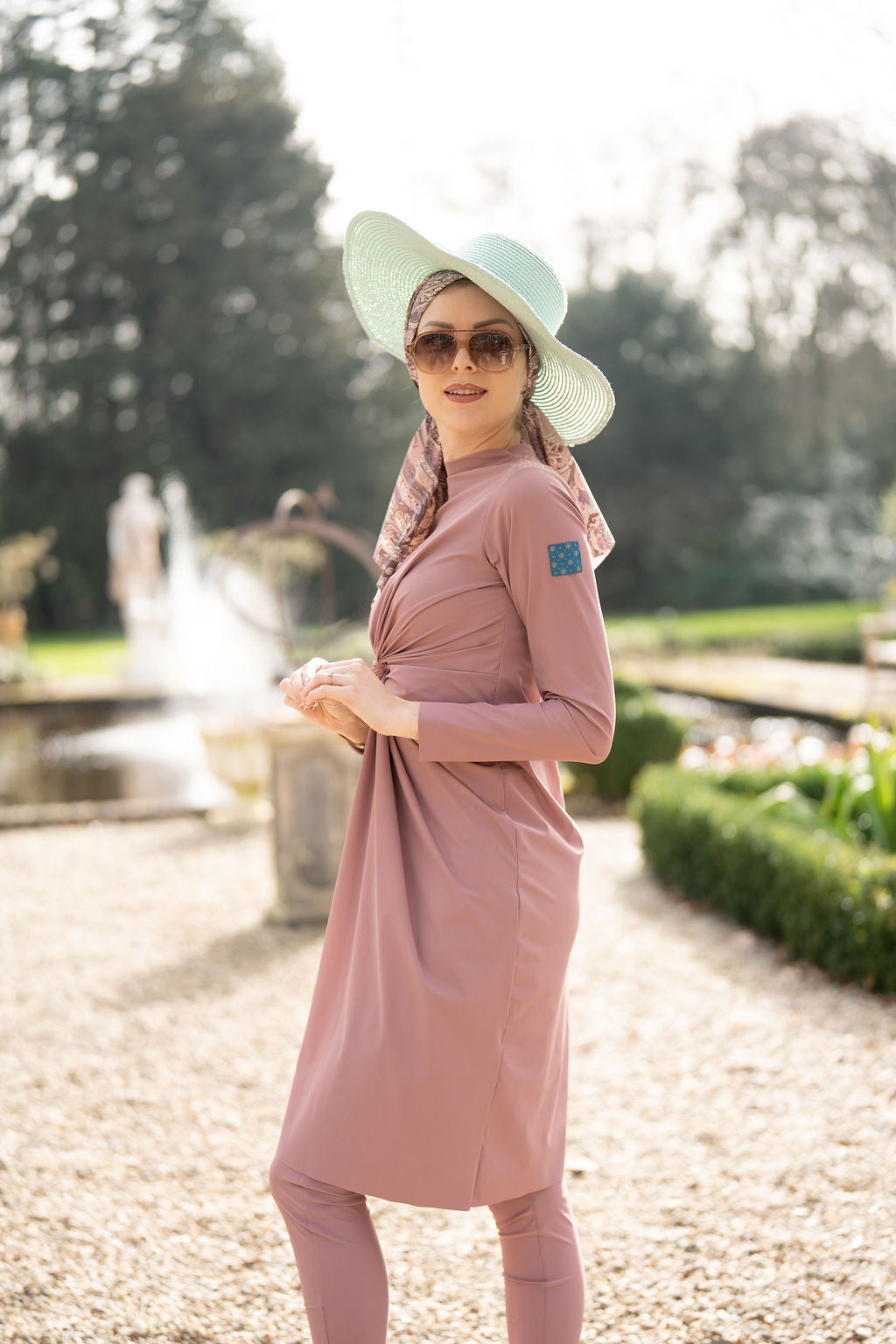 Defne swim tunic - Old rose