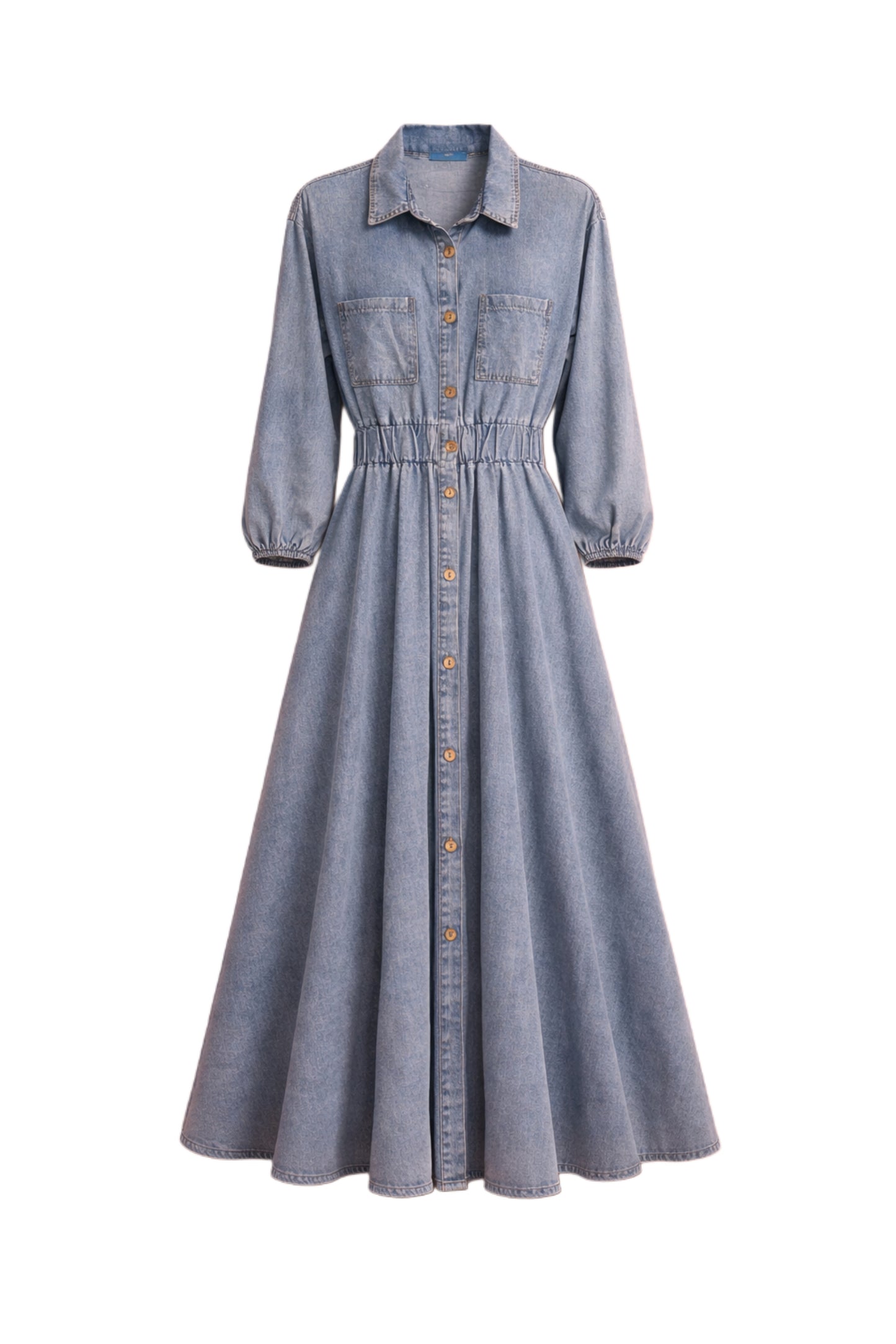 Denim dress with buttons
