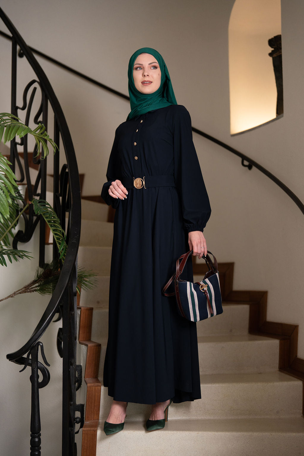 Travel jersey dress - Deep navi