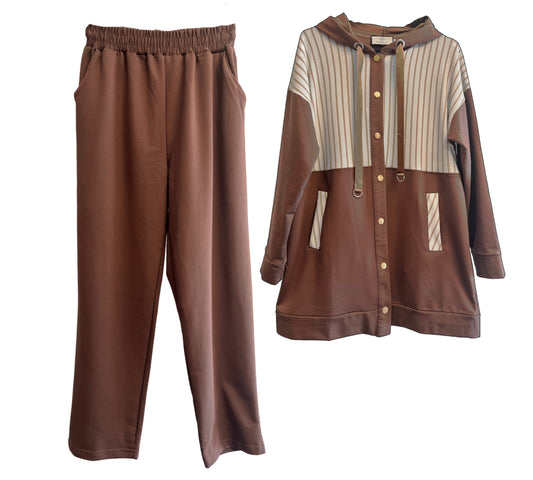 Jogging stripe taupe