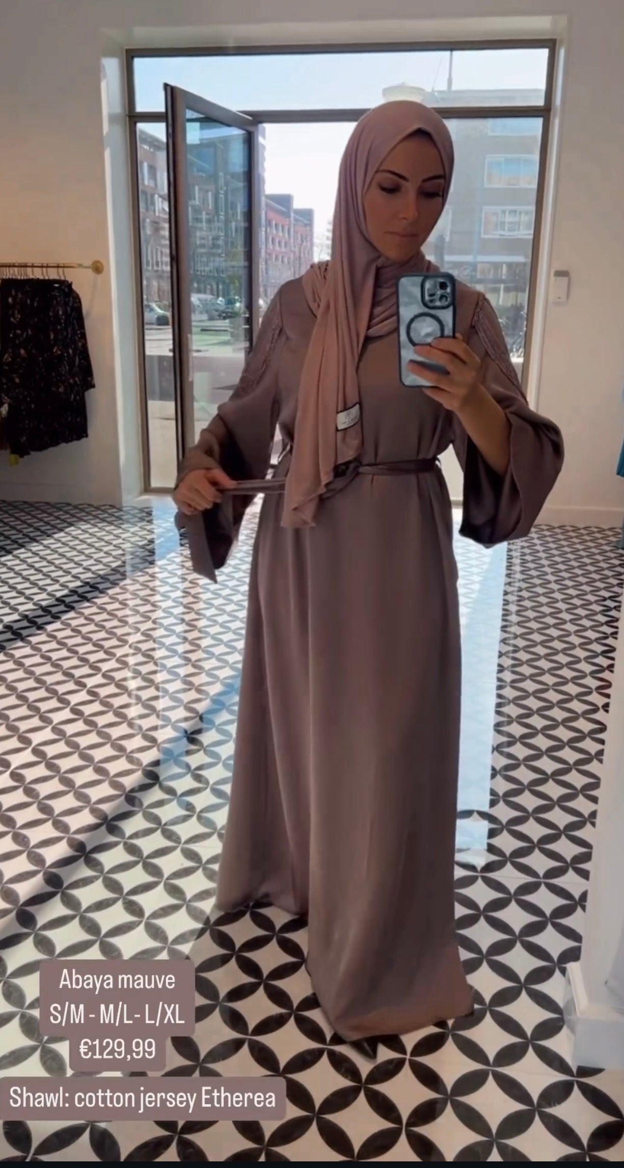 Abaya mauve