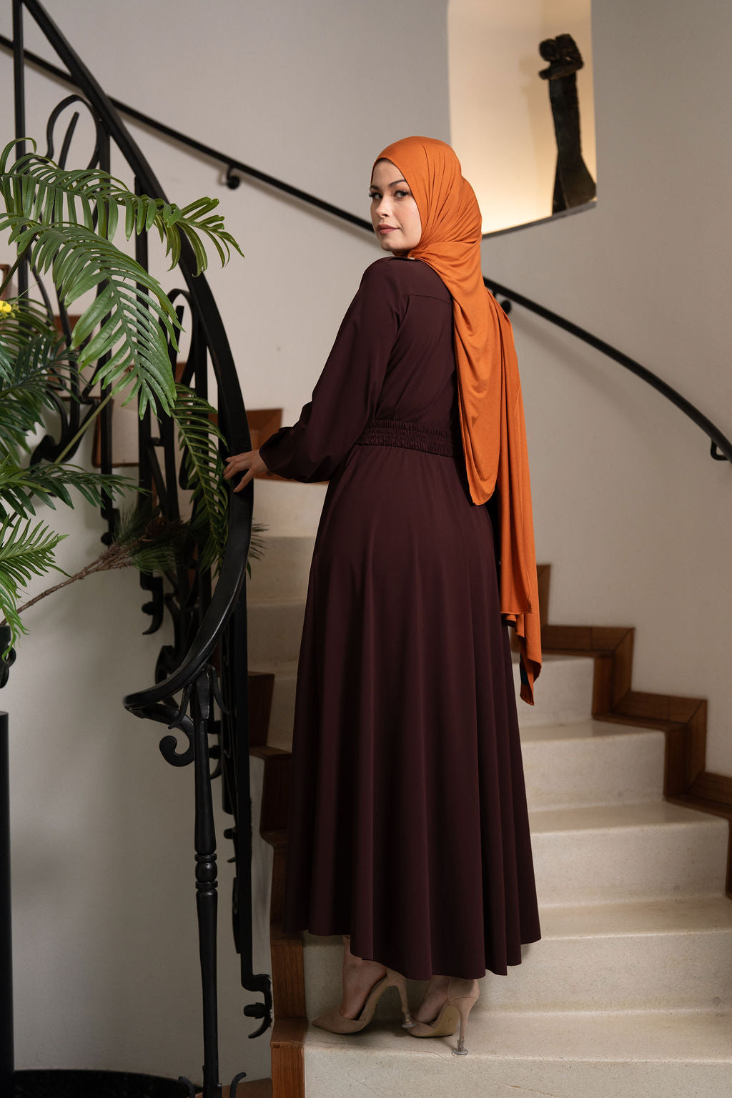 Travel Jersey Dress - Burgundy