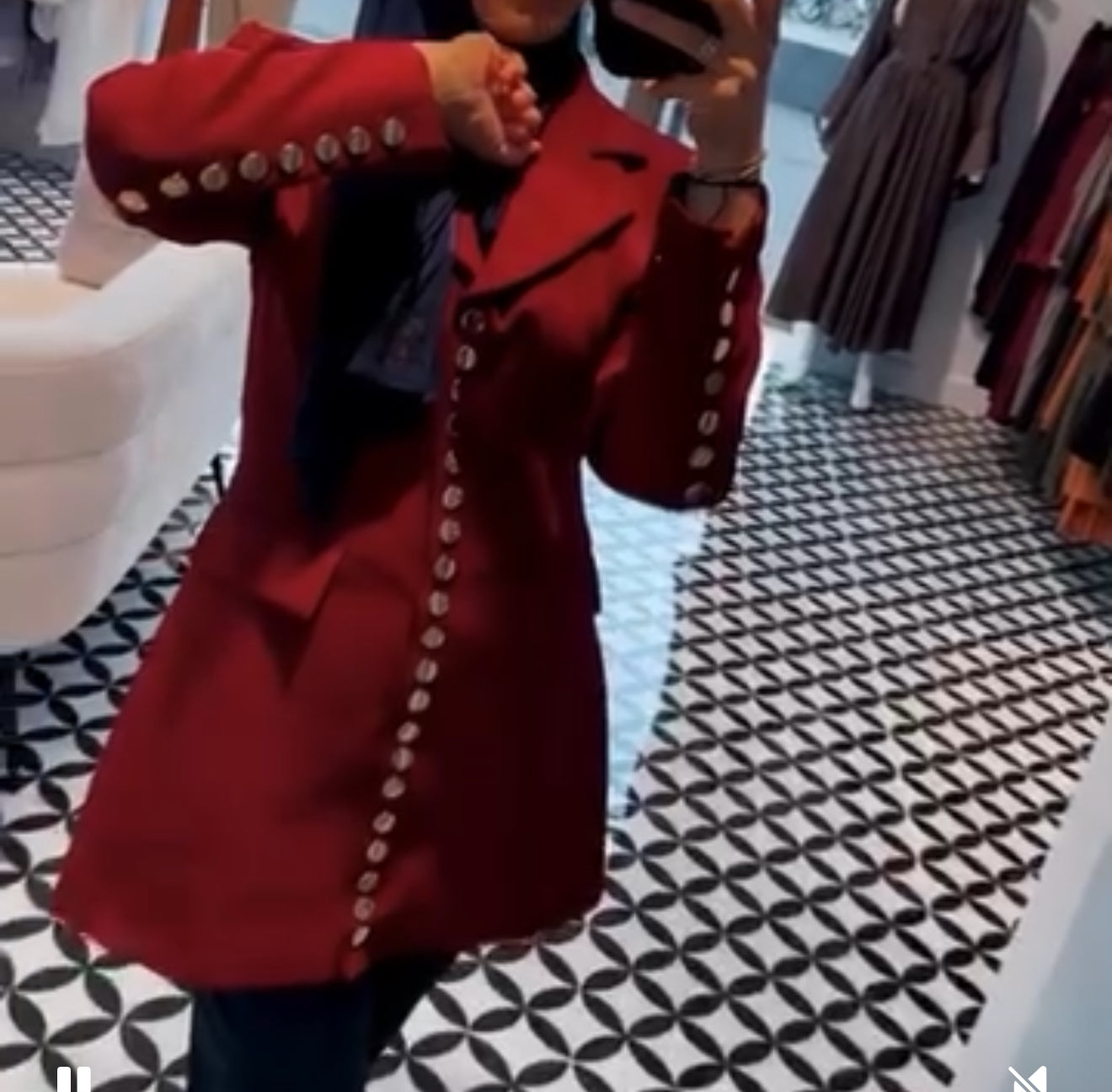 Blazer with golden buttons