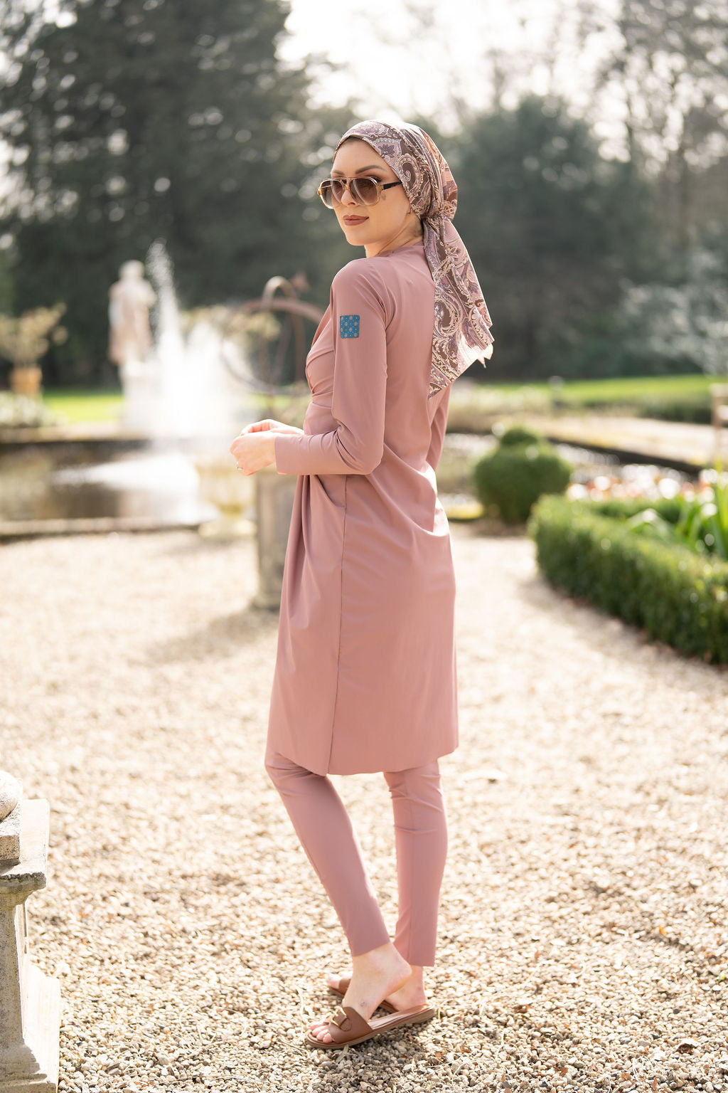 Defne swim tunic - Old rose