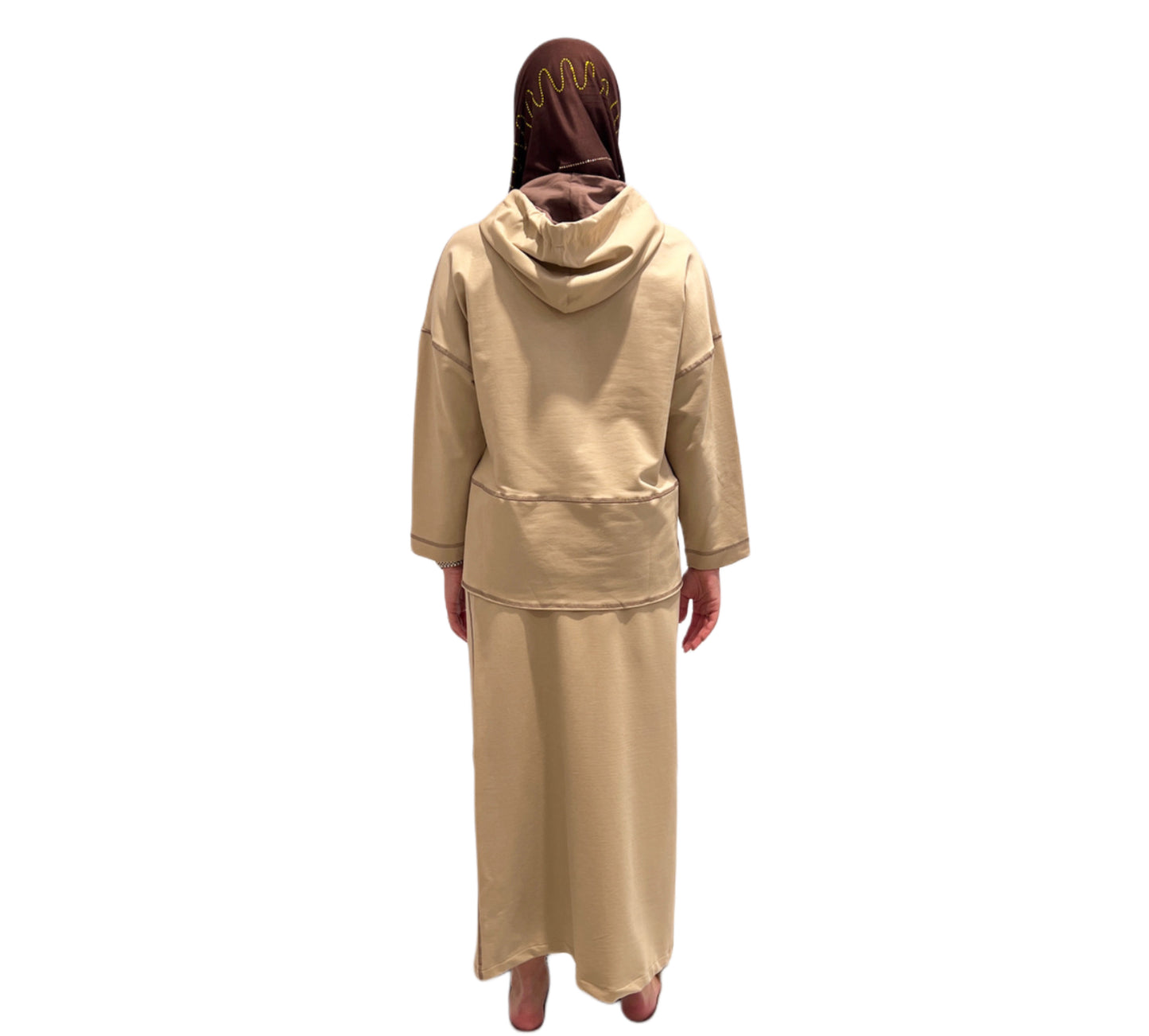 Hoodie/skirt set Nude