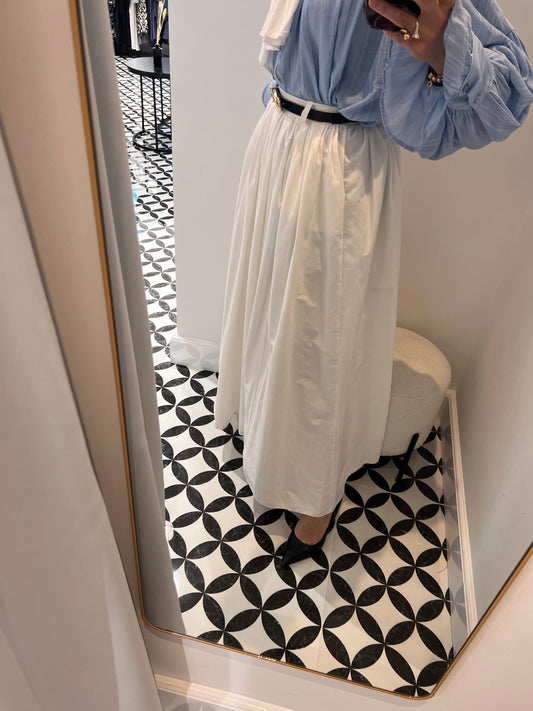 Popeline skirt white