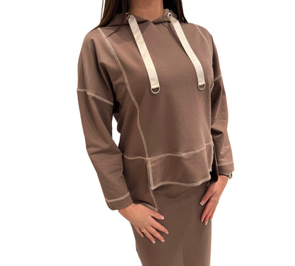 Hoodie/skirt set taupe