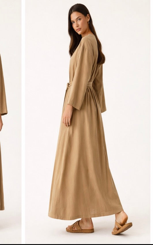 Wrap maxi dress - Sand