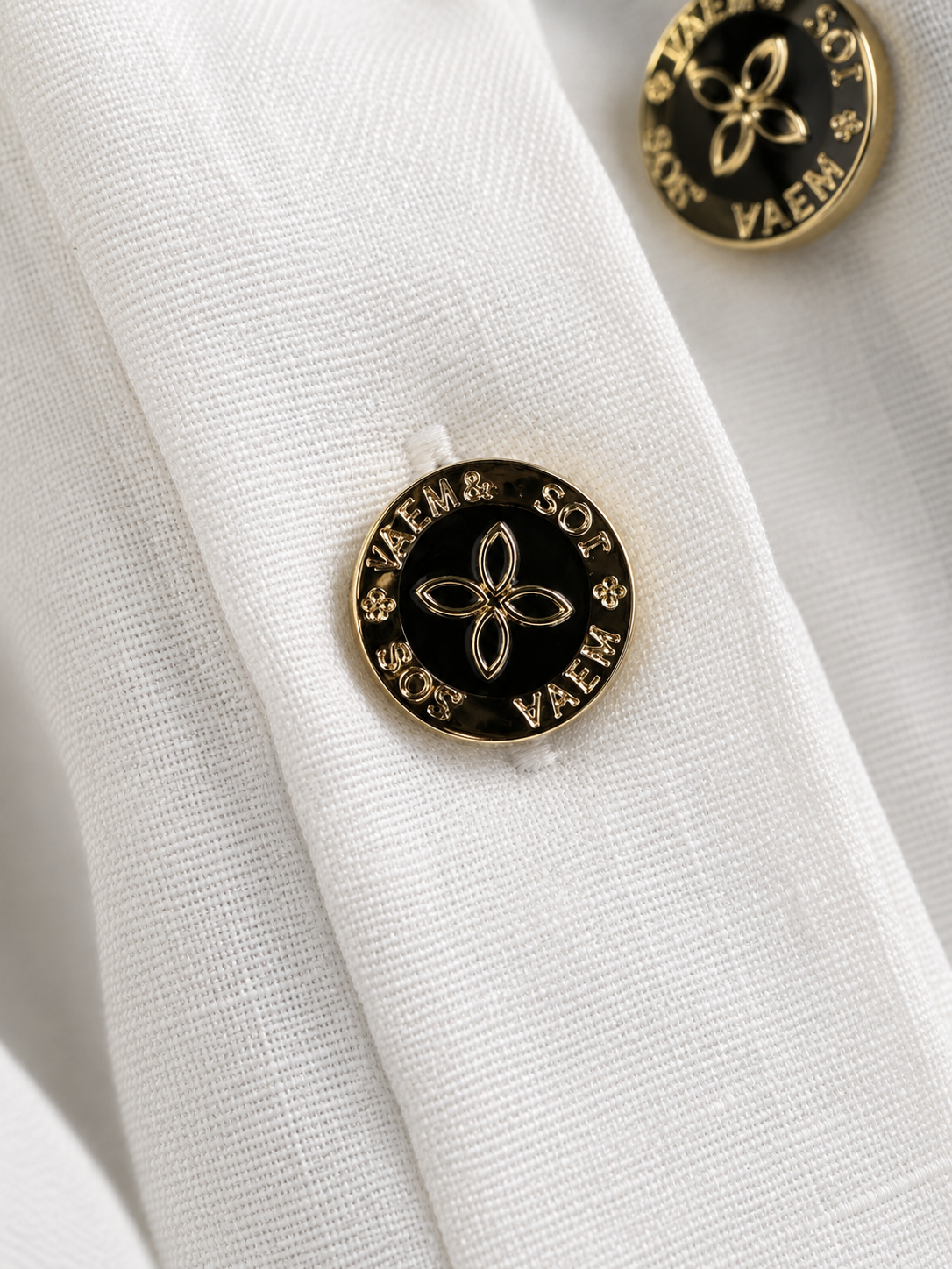 White Linen Blend Blouse