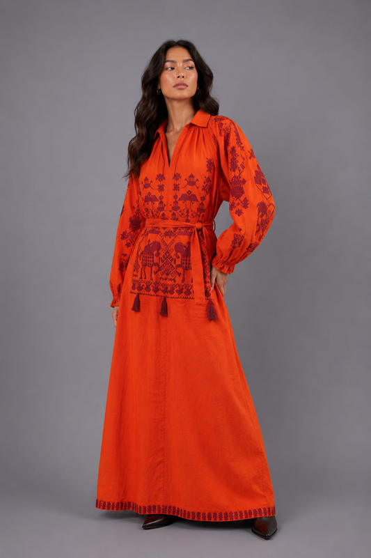 Cotton Dress - Orangeade