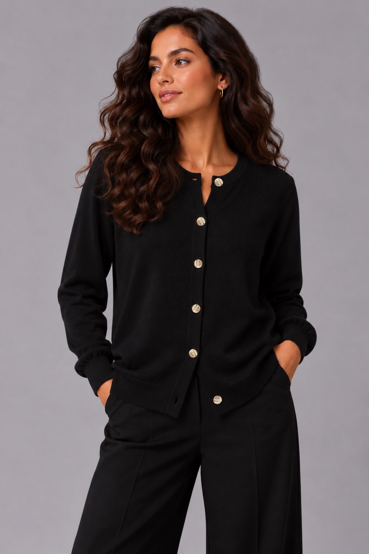 Signature Knit Cardigan - Black