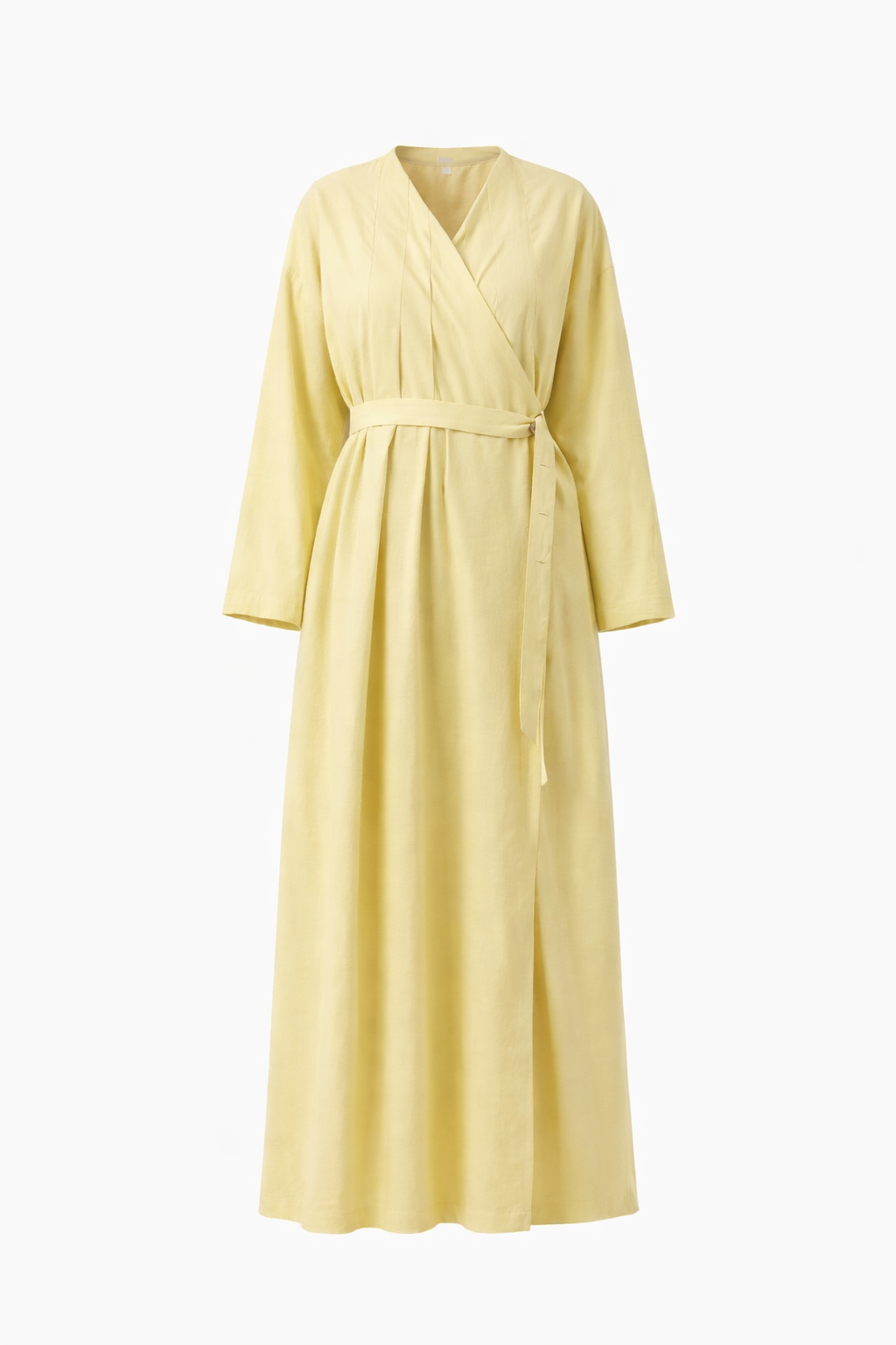 Wrap maxi dress- Butter yellow