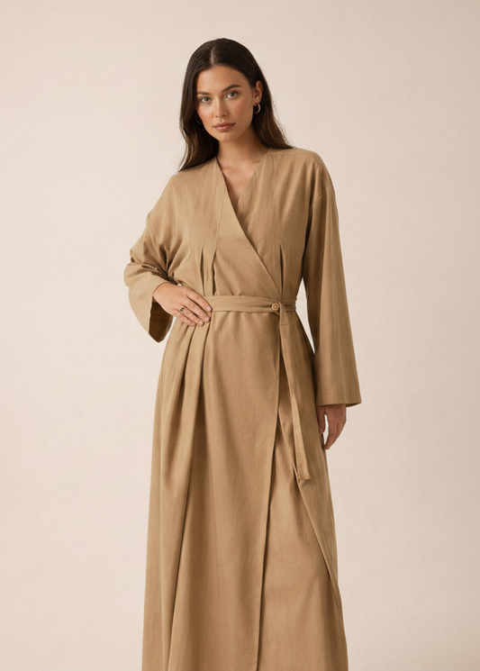 Wrap maxi dress - Sand