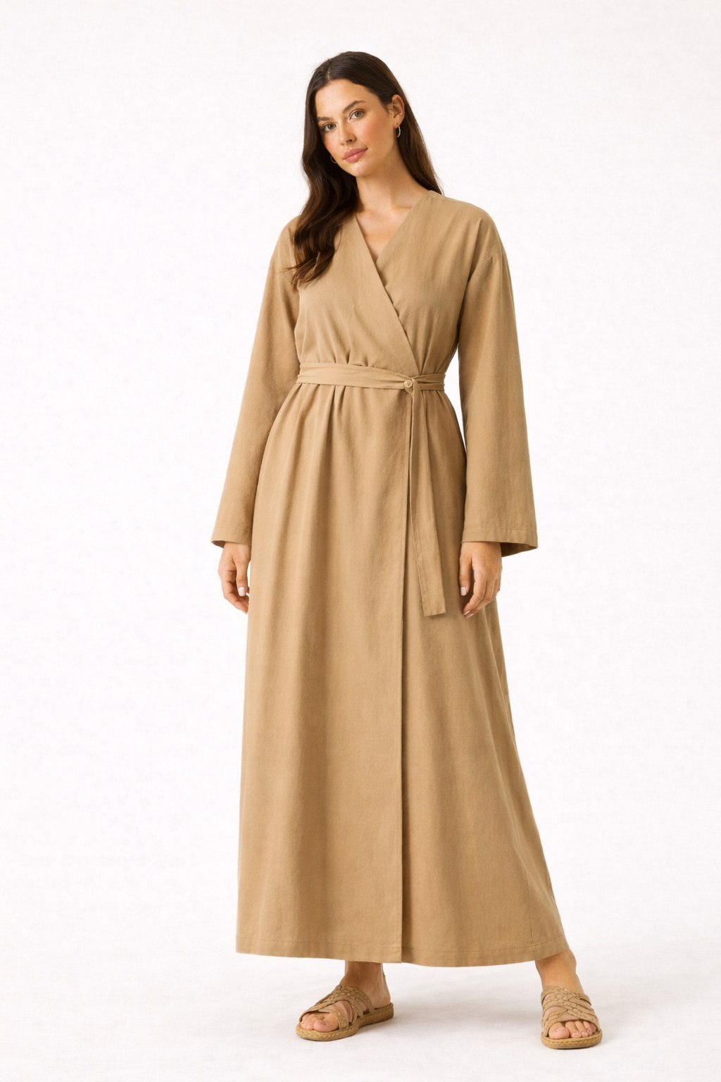 Wrap maxi dress - Sand