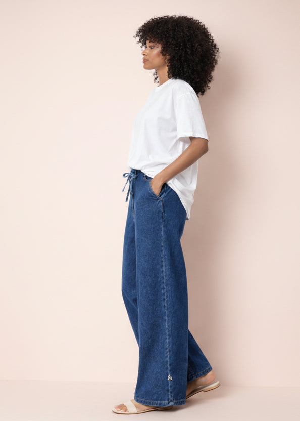 Wide leg denim