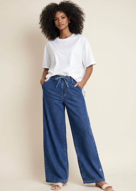 Wide leg denim