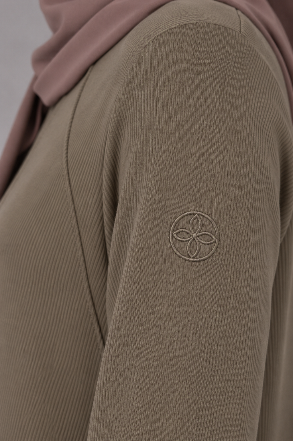 Ribbed jersey tunic - Khaki