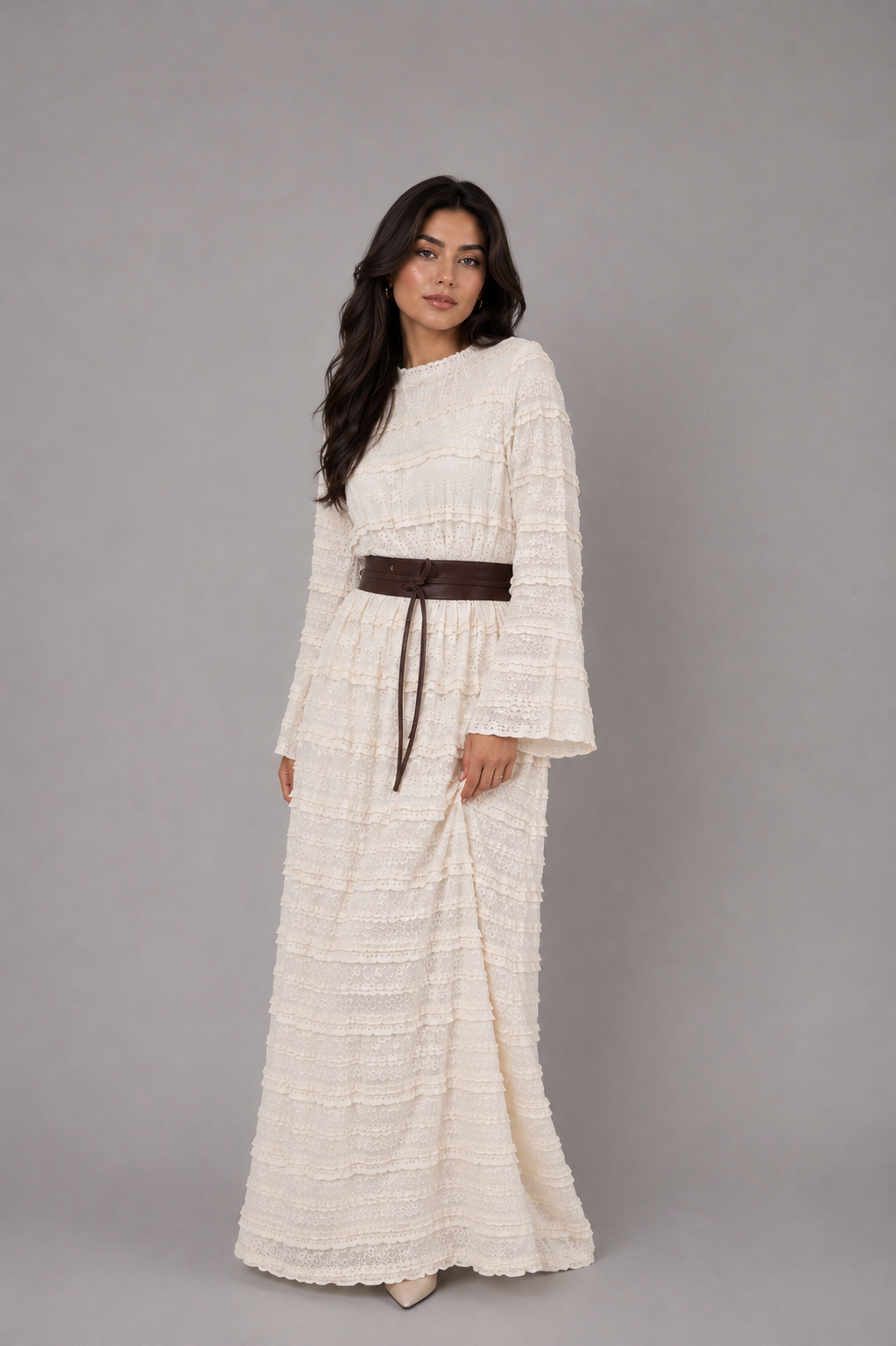Lace dress - ivory bloom