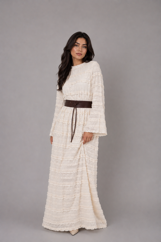 Lace dress - ivory bloom