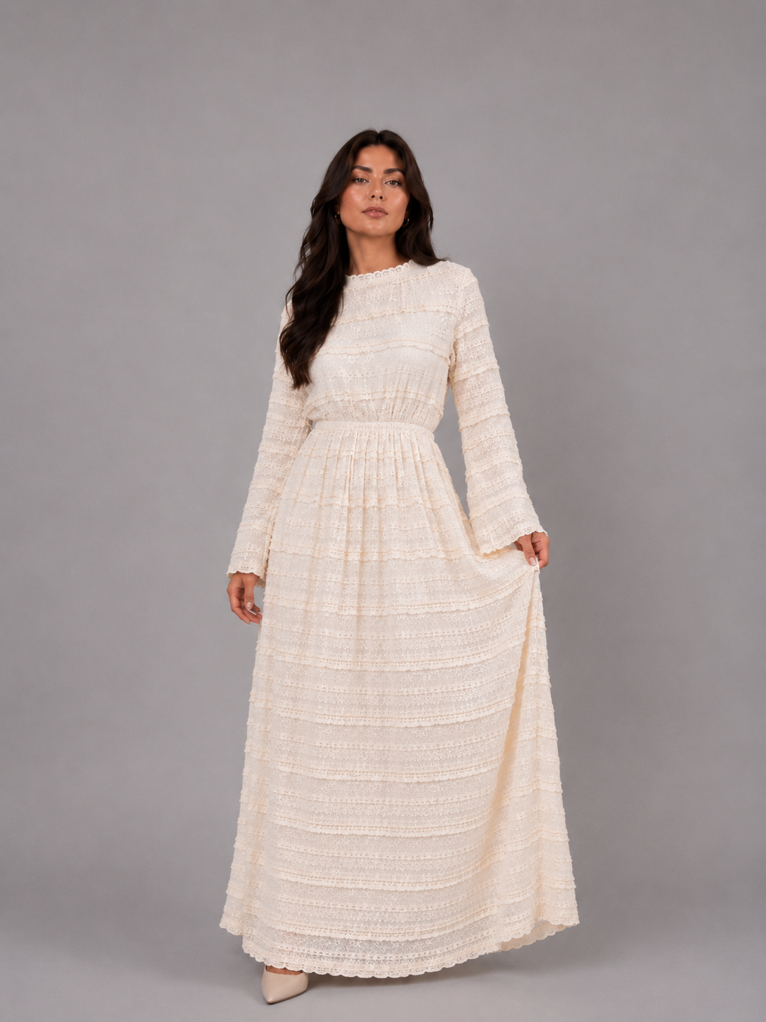 Lace dress - ivory bloom