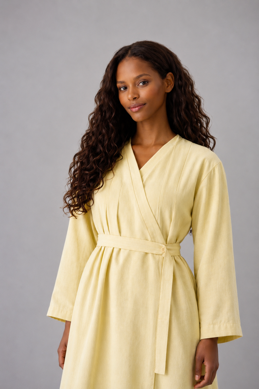 Wrap maxi dress- Butter yellow